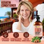 Load image into Gallery viewer, Keratin Conditioner for Women and Men Deep Conditioning Treatment to Repair Dry Damaged Hair and Split Ends 16 Fl Oz Strengthening Sulfate Free Formula
