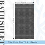 Load image into Gallery viewer, 2 Pack Luxury Soft Bath Sheet Towels 650 GSM Extra Large 35x70 inch Grey Color
