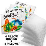 Load image into Gallery viewer, Fall Decoration Pumpkin Thankful Waterproof Throw Pillow 18 x 18 in Set of 4, Beautiful Cushion Covers for Autumn Thanksgiving Sofa Couch Decoration, Pillow Insert Included