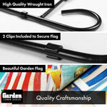 Load image into Gallery viewer, Combo Pack: Garden Flag Stand Black 36x16 Inch & Garden Flag Beach Summer with Chairs Umbrella 12x18 Inch