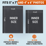 Load image into Gallery viewer, 35 Pack Magnetic Picture Pockets for Classroom Set 25 4x6 & 10 5x7 Black Locker Photo Sleeve Holder Magnetic Picture Frames for School Magnet Photo Display for Locker Bulk Classroom Storage