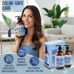 Load image into Gallery viewer, Hard Water Shampoo and Conditioner Set 16 Fl Oz Set of 2 Sulfate Free and Paraben Free Chelating Action Moisturizing Professional Formula for Women and Men Hydrating Swim Safe Formula