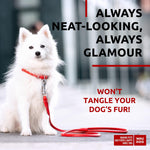 Load image into Gallery viewer, Red Rolled Leather Dog Leash 4Ft x 0.3 in for Small Medium Large Dogs Heavy