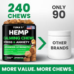 Load image into Gallery viewer, Hemp Calming Chews for Dogs 240 Count Anxiety Relief Melatonin & Chamomile