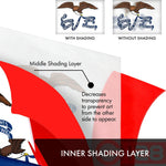 Load image into Gallery viewer, Iowa IA State Flag 3x5 Ft 2Pack Doublesided Embroidered Polyester By G128