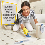 Load image into Gallery viewer, Scrub Brush Set of 3pcs Cleaning Shower Scrubber Ergonomic Handle Blue Grey