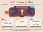 Load image into Gallery viewer, Soft Leather Glasses Case Slim Eyeglass Sleeve Sunglass Pouch Maroon Brown Color