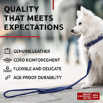Load image into Gallery viewer, Rolled Leather Dog Leash 4Ft * 0.3 in for Small Medium and Large Dogs Heavy Duty Leather Puppy Leash for Outdoor Walking Running Training Strong Dog Leashes for Large Breed Dogs (Purple)