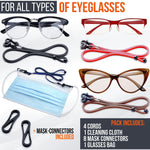 Load image into Gallery viewer, Eyeglass Chains for Women Men Premium ECO Leather Strap 4 Pcs 28 inch Length