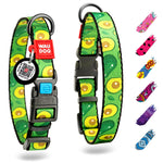 Load image into Gallery viewer, Nylon Dog Collar Adjustable All Sizes Breakaway Plastic Buckle & QR Tag Avocado