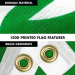 Load image into Gallery viewer, Combo Pack 6 Ft Tangle Free Spinning Flagpole Silver Saudi Arabia Flag 3x5 ft