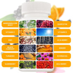 Load image into Gallery viewer, 12 in 1 Premium Immune Defense Vitamins Immune Supplement w Vitamin D3 5000 IU Vitamin С 1000mg Zinс 50mg Luxe Choice for Premium Immune Support With Echinacea Elderberry and Ginger 120 Caps