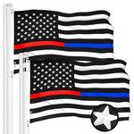 Load image into Gallery viewer, Thin Blue & Red Line State Flag 3x5 Ft 2Pack Embroidered Polyester By G128