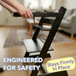 Load image into Gallery viewer, High Chair Tray for Stokke Tripp Trapp Black No Baby Set Needed Suction Surface Snap on BPA Free