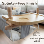 Load image into Gallery viewer, Wooden Tray for Canvas Baby Swing Hanging Chair Accessory Natural Wood Montessori Play Table for Babies & Toddlers Detachable Safety Design for Indoor Canvas Toddler Swing