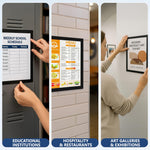 Load image into Gallery viewer, 30 Pack Magnetic Sign Holder 8.5 x 11 inch with Adhesive Back Magnetics Poster Frame Magnetic Paper Holder Reusable Adhesive Frames Magnet Frame for Wall Windows Magnet Document Holders