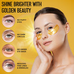 Load image into Gallery viewer, 50pcs 24k Gold Under Eye Patches for Dark Circles Puffy Eyes Wrinkles Collagen