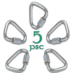 Load image into Gallery viewer, Set of 5 Carabiners for Ninja Slackline. Triangle Shaped Quick Links for Ninja Slackline. Large 5 16 (M8 80mm)