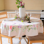 Load image into Gallery viewer, Finest Floral Round Tablecloth 60 inch Diameter Non Iron Stain Resistant