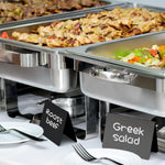 Load image into Gallery viewer, 10 Pack Mini Chalk Board Tent Sign for Food Buffet Party Wedding Mini Chalkboard Signs for Food Small Tent Cards Chalk Black Tent Party Food Labels Table Tent Tags for Food Display