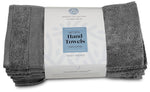 Load image into Gallery viewer, Resort Collection Soft Hand Towels 16x27 in 6 Pack Smoke Grey Luxury Hotel