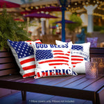 Load image into Gallery viewer, Patriotic Decoration Land of Free Waterproof Throw Pillow Covers 18x18 In Set