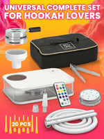 Load image into Gallery viewer, Portable White Hookah Set With Everything And Travel Bag Small Hookah Set