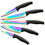 Load image into Gallery viewer, Kitchen Knife Set Professional Titanium Coated Stainless Steel Blades Dishwasher Safe Safety Sheaths 5 Knives
