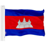 Load image into Gallery viewer, G128 Combo Pack: American USA Flag 3x5 Ft & Cambodia Flag 3x5 Ft, Both Printed 150D Polyester, Indoor/Outdoor, Brass Grommets
