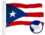 Load image into Gallery viewer, G128 Puerto Rico Puerto Rican Flag 2.5x4 Ft ToughWeave Series Embroidered 300D Polyester Embroidered Design, Indoor/Outdoor, Brass Grommets