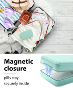 Load image into Gallery viewer, Travel Pill Organizer Box Moisture Proof Case Magnetic Closure Large 8 Compartment Holder for Pills Vitamins and Supplements Secure Medicine Organizer for Traveling and Home for Daily Use