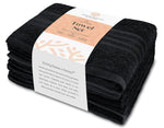 Load image into Gallery viewer, 12 Pcs Bath Towel Set for Bathroom Wealuxe Collection Black 100% Cotton Soft
