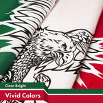 Load image into Gallery viewer, G128 Combo Pack: American USA Flag 3x5 Ft & Mexico Viva Mexico Flag 3x5 Ft, Both Printed 150D Polyester, Indoor/Outdoor, Brass Grommets