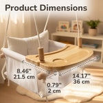 Load image into Gallery viewer, Wooden Tray for Canvas Baby Swing Hanging Chair Accessory Natural Wood Montessori Play Table for Babies & Toddlers Detachable Safety Design for Indoor Canvas Toddler Swing