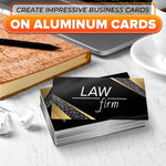 Load image into Gallery viewer, 100 Pcs Metal Business Cards for Laser Engraving – Metal Business Card Blanks in Black Colour 0.008 Thick Compact 3.39 x 2.13 – Wide Use for VIP Membership Industrial Use Personalized Gifts
