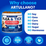 Load image into Gallery viewer, Flea and Tick Prevention for Dogs Chewables Made in USA Natural Flea and Tick Supplement for Dogs 240 Immune Support Chews (2 Pack) Vitamins B1 B6 B12 All Breeds and Ages