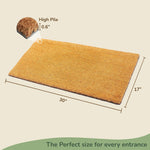Load image into Gallery viewer, Pack of 2 Welcome Natural Coir Doormats Non Slip PVC Backing Indoor Outdoor Use for Home Office Patio & Entryway Decor Beige 30 x17