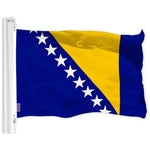 Load image into Gallery viewer, G128 Combo Pack: American USA Flag 3x5 Ft & Bosnia and Herzegovina Flag 3x5 Ft, Both Printed 150D Polyester, Indoor/Outdoor, Brass Grommets