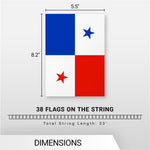 Load image into Gallery viewer, G128 Panama Panamanian Bunting Banner Flag 8.2 x 5.5 Inch, Full String 33 Feet Printed 150D Polyester, Decorations For Bar, School, Festival Events Celebration