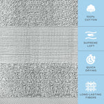 Load image into Gallery viewer, 4 Pack Resort Collection Soft Bath Towels 28x55 in Hotel Plush Cotton Light Grey