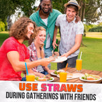 Load image into Gallery viewer, Large Pack of 300 Boba Straws Individually Wrapped – Thick Smoothie Straws Disposable for Milkshakes Bubble Tea Ice Lattes & Lemonade Bar Supplies – (0.4 Wide 9.25 Tall) 8 Colors Smooth Edges