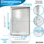 Load image into Gallery viewer, Access Panel for Drywall with Screwdriver Latch 14 x 29 inch Metal Door with a 1.2 mm Thick Frame Wall Hole Cover Access Door Plumbing Access Panel for Drywall Heavy Durable White