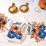 Load image into Gallery viewer, Set of 2 Grateful l Printed Dish Towels Hand Towels Boho Tea Towels Multifunctional Stylish Absorbent Quick Dry Soft 18 x28 100% Cotton Blue & Orange