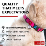 Load image into Gallery viewer, Waterproof Dog Collar 14-23 inch Neck x 1 inch Wide Plastic Buckle Adjustable Dog Collar for Large Dogs Small and Medium Dogs Breakaway Dog Collar Waterproof with Plastic Buckle and QR Dog Tag Boy & Girl Dog Collars (Pink)