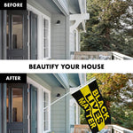 Load image into Gallery viewer, Combo Pack: 6 Feet Tangle Free Spinning Flagpole (White) Black Lives Matter (Black/Yellow) Flag 3x5 ft Printed 150D Brass Grommets (Flag Included) Aluminum Flag Pole