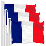 Load image into Gallery viewer, France French Flag 3x5 Ft 3Pack 150D Printed Polyester By G128