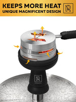 Load image into Gallery viewer, Black Hookah Bowl Set Silicone Shisha Bowl with Hookah Tongs & Heat Management