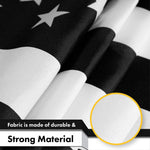 Load image into Gallery viewer, G128 USA Black and White Flag 150D Polyester 3x5 FT Printed Flag Protest Flag Brass Grommets Indoor/Outdoor Much Thicker More Durable Than 100D 75D Polyester