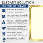 Load image into Gallery viewer, 50 Sheets Certificate Paper 8.5 x 11 for Printing Letter Size 180 GSM Printable Award Certificate Paper with Gold Foil Border Blank Diploma Certificates Graduation Achievement Document Cardstock
