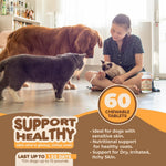 Load image into Gallery viewer, Skin and Coat Supplement with Fish Oil and Omega 3 for Dogs and Cats Dog Itch